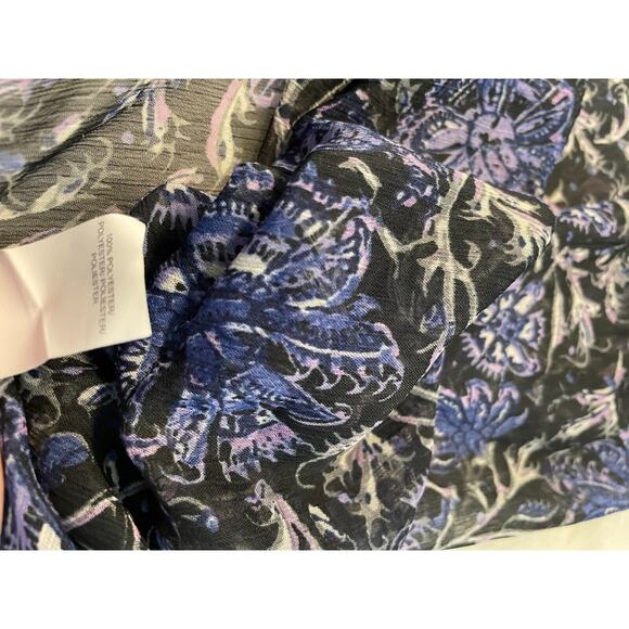 NWT Lucky Brand Live in Love Womens Sz Medium Sheer Blouse Boho Peasant - Picture 9 of 15